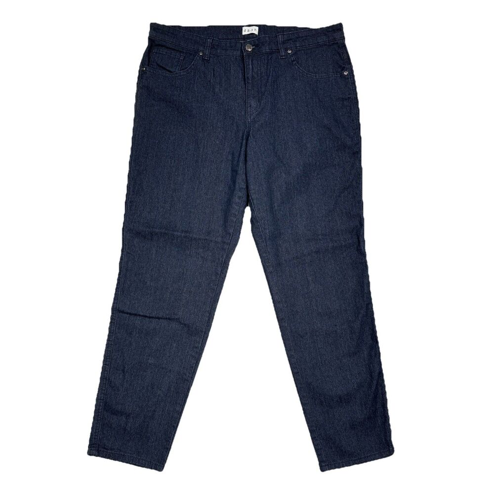 Dash Slim Straight Jeans Womens 14 Blue Lighter Weight Denim Measures 35 x 27.5